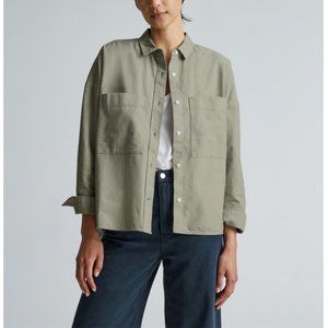 NWT Everlane The Boxy Oxford in Seagrass XS